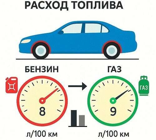 Как рассчитать бензин если автомобиль на газе и бензине