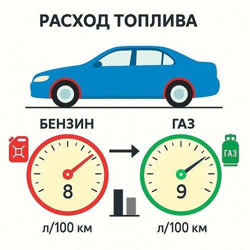 Как рассчитать бензин если автомобиль на газе и бензине