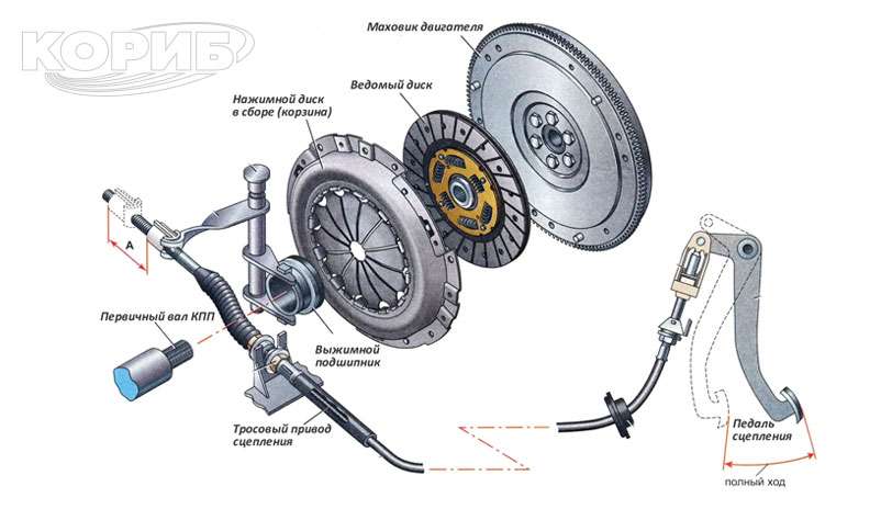 Сцепление автомобиля: устройство, принцип работы и обслуживание